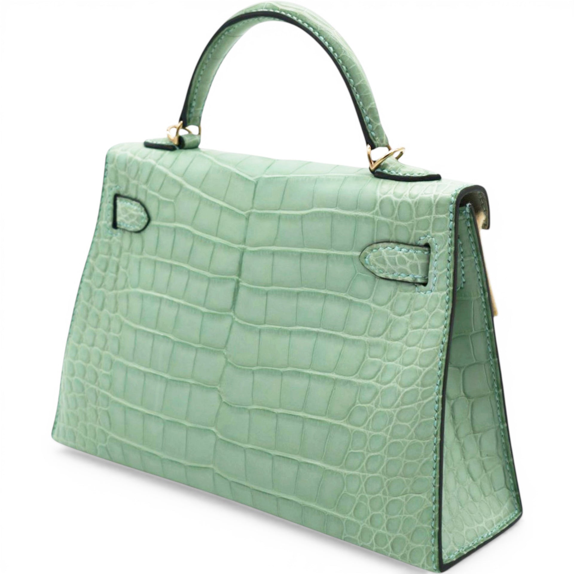 HERMES Kelly Mini Alligator Matte Vert d´Eau 