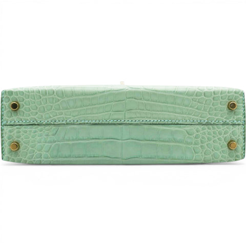 HERMES Kelly Mini Alligator Matte Vert d´Eau 