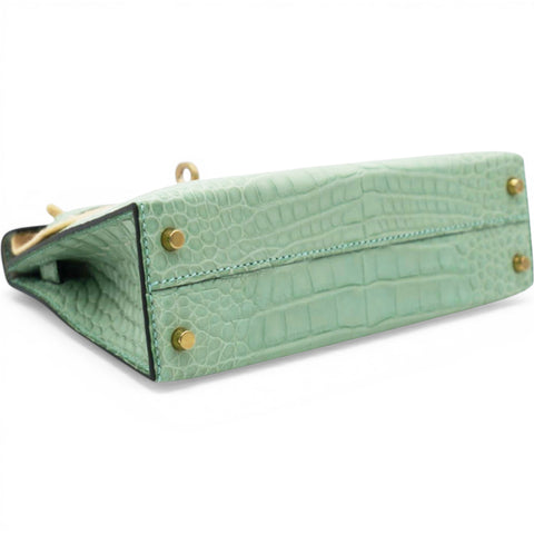 HERMES Kelly Mini Alligator Matte Vert d´Eau 