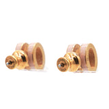 HERMES Lacquered Pop H Mini Earrings Pink 