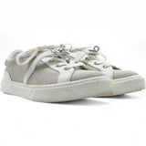 HERMES Leather Canvas Day Sneakers White Size37.5 