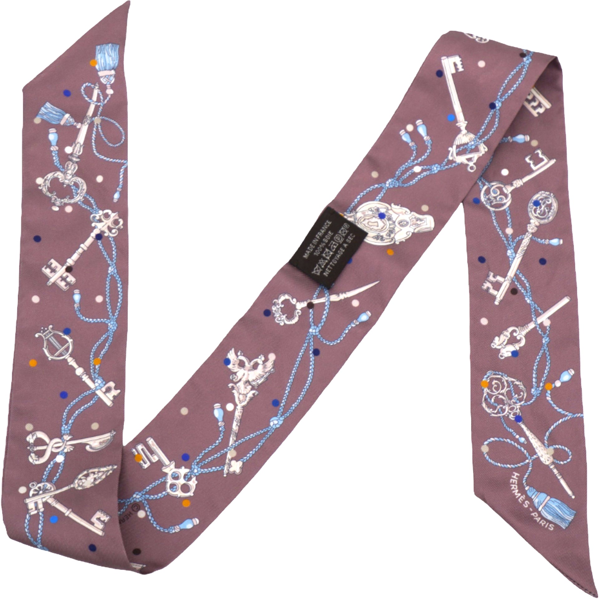 HERMES Les Cles A Pois Twilly 