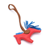 HERMES Milo Lambskin Grigri Rodeo Horse Bag Charm PM Rose Texas Bleu Zanzibar Gold 