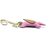 HERMES Milo Lambskin Grigri Rodeo Pegase Horse Bag Charm MM Mauve Sylvestre Craie Chai 
