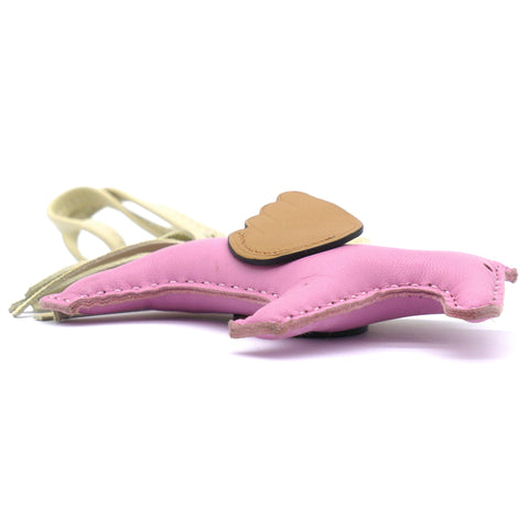 HERMES Milo Lambskin Grigri Rodeo Pegase Horse Bag Charm MM Mauve Sylvestre Craie Chai 