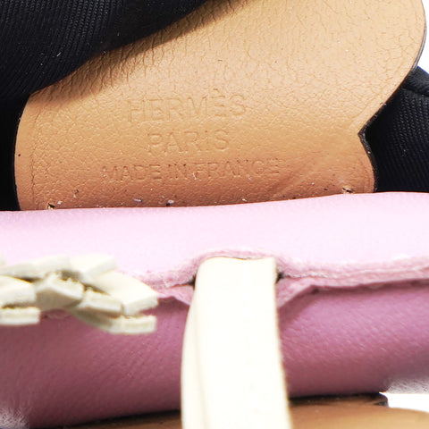 HERMES Milo Lambskin Grigri Rodeo Pegase Horse Bag Charm MM Mauve Sylvestre Craie Chai 