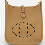HERMES Mini Evelyne 16 Shoulder Bag Biscuit 