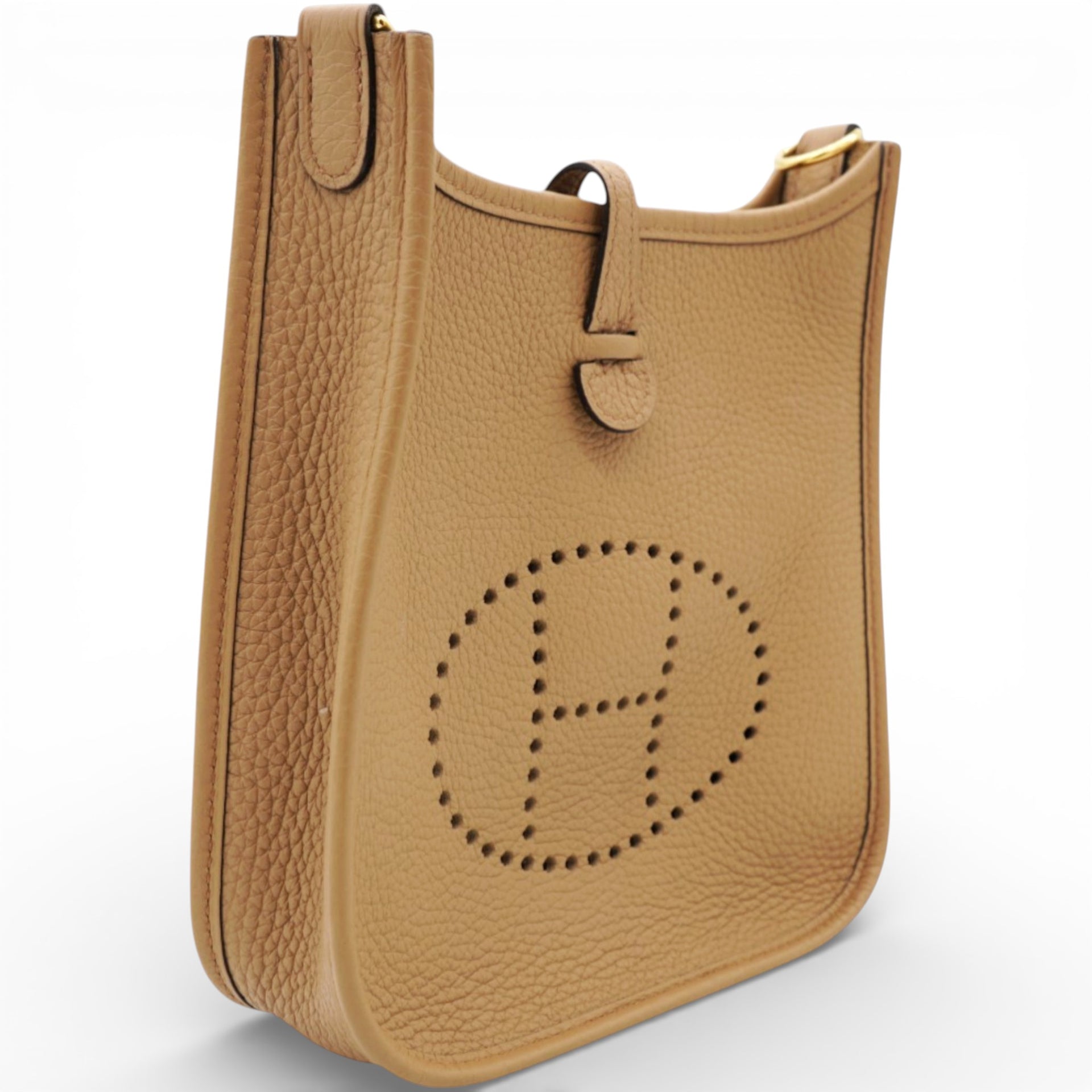 HERMES Mini Evelyne 16 Shoulder Bag Biscuit 