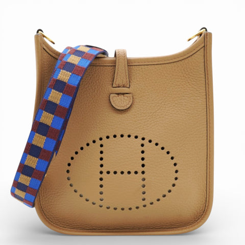 HERMES Mini Evelyne 16 Shoulder Bag Biscuit 