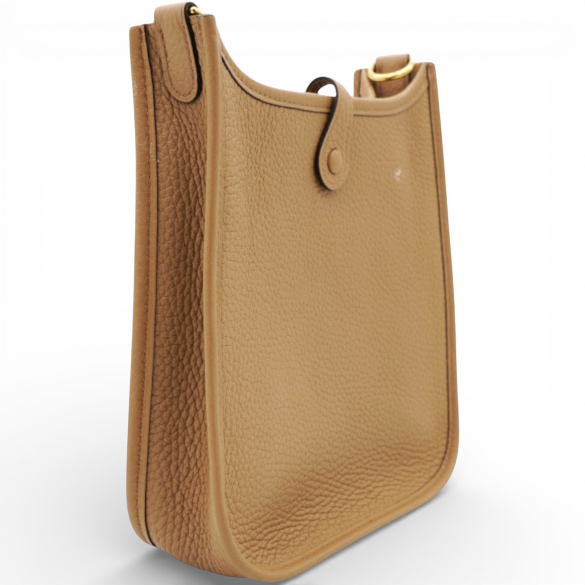 HERMES Mini Evelyne 16 Shoulder Bag Biscuit 