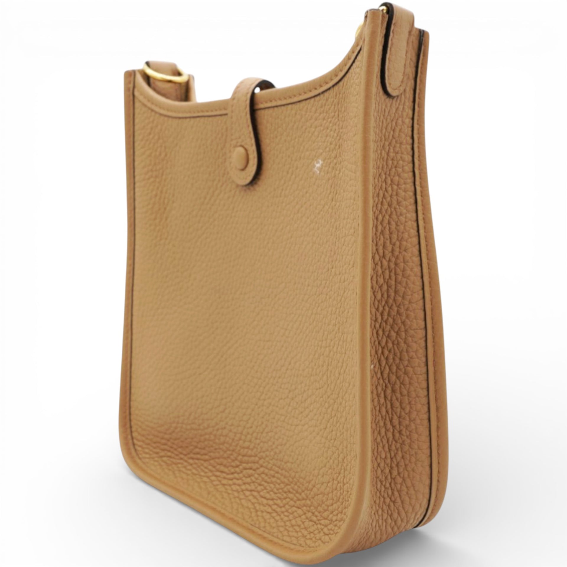 HERMES Mini Evelyne 16 Shoulder Bag Biscuit 