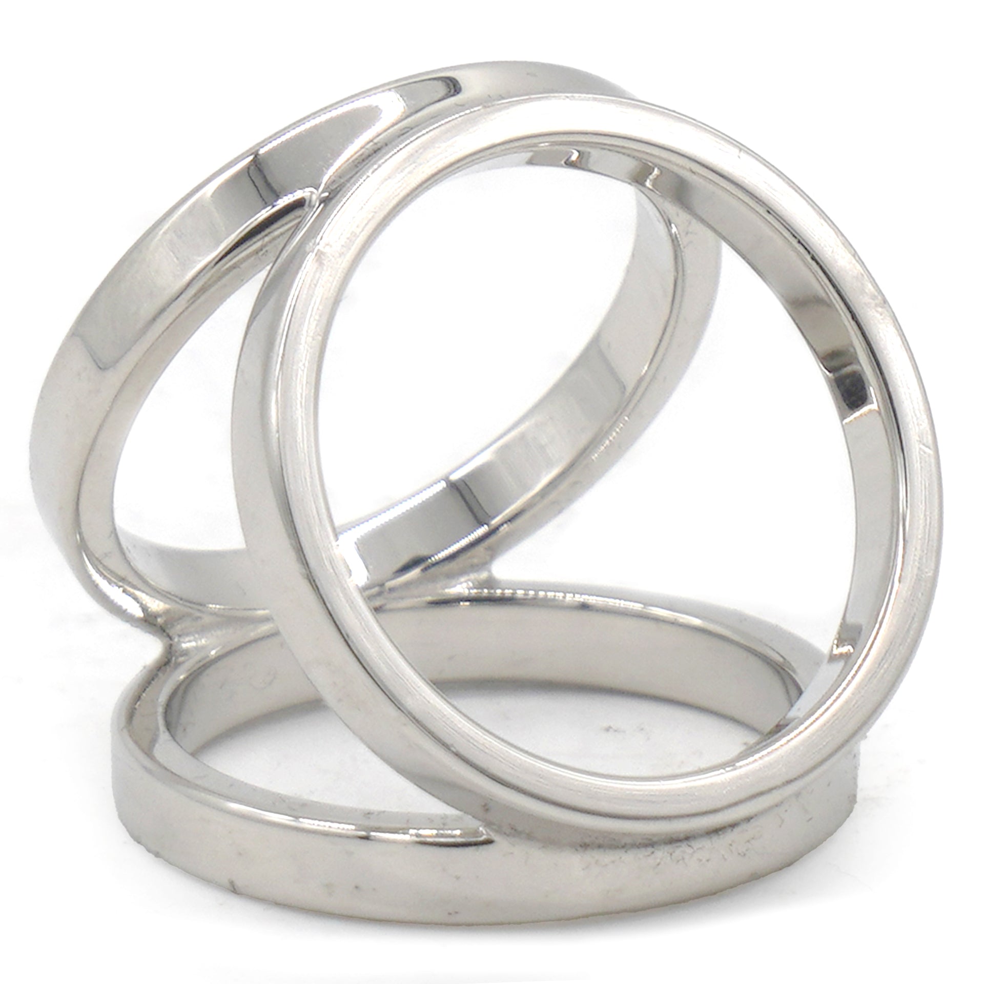 HERMES Palladium Trio Scarf Ring 