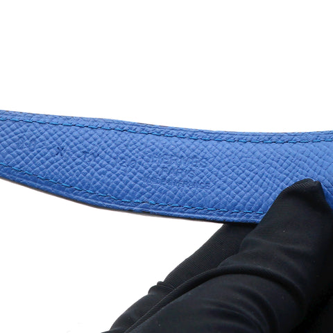 HERMES Reverse Heritage Belt 80 Black/Blue 