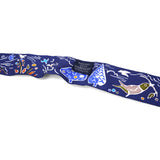 HERMES Silk Isola Di Primavera Twilly Marine Kaki White 