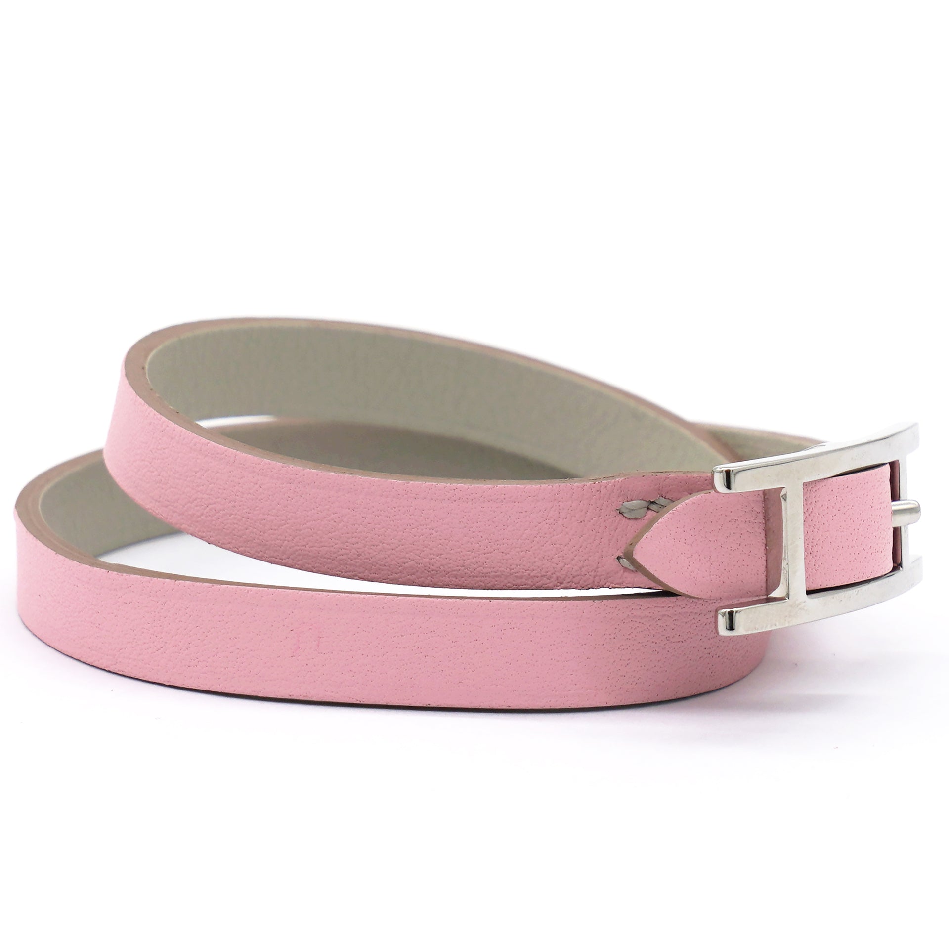 HERMES Swift Behapi Double Tour Bracelet Pink T3 
