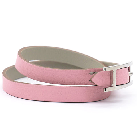 HERMES Swift Behapi Double Tour Bracelet Pink T3 
