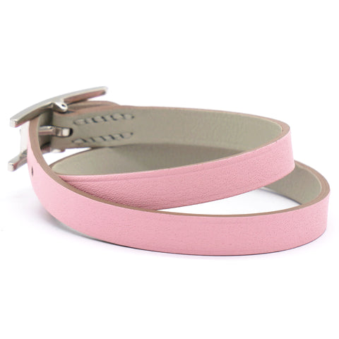 HERMES Swift Behapi Double Tour Bracelet Pink T3 