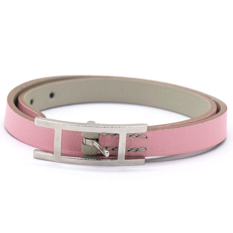 HERMES Swift Behapi Double Tour Bracelet Pink T3 