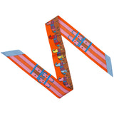 HERMES Twilly 86 silk scarf 