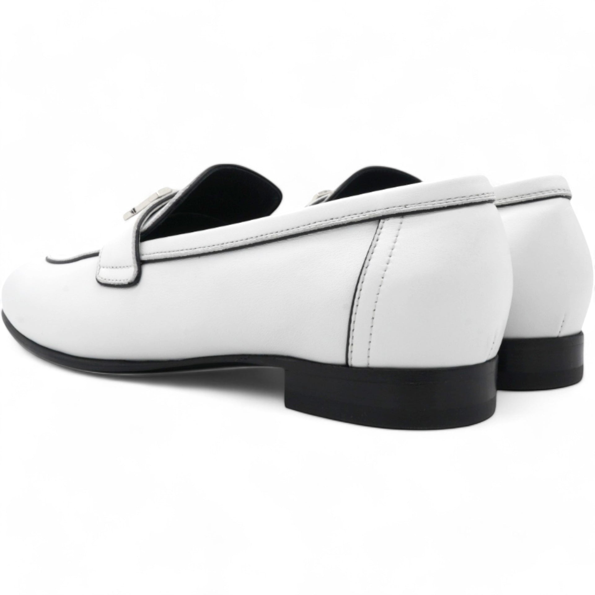 HERMES Womens Paris Loafers White Size39 