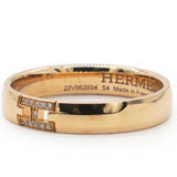 Hermes 18K Gold Hercules Diamond Band Ring Golden Size54 
