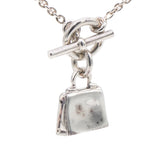 Hermes Amulet 925 Silver Kelly Pendant Necklace 