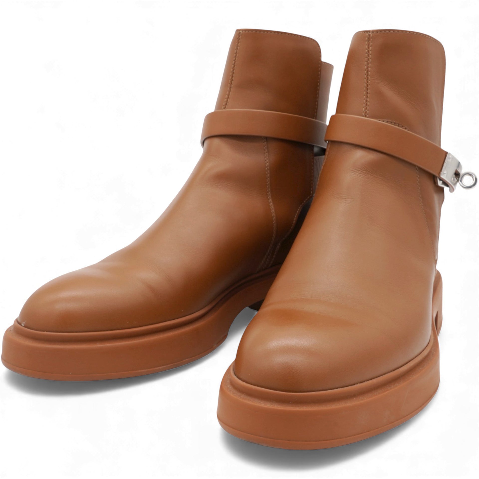 Hermes Brown Leather Neo Ankle Boots Size37