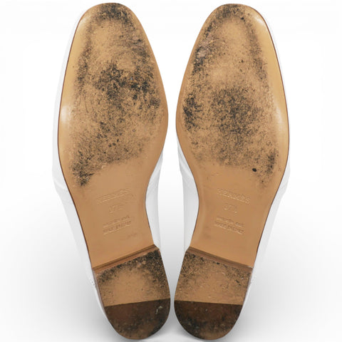 Hermes Calfskin Femma Oz Mules White Size37.5 