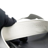 Hermes Calfskin Womens Chypre Sandals White Size40 