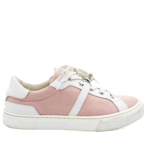 Hermes  Canvas Day Sneakers Framboise White Size38.5 