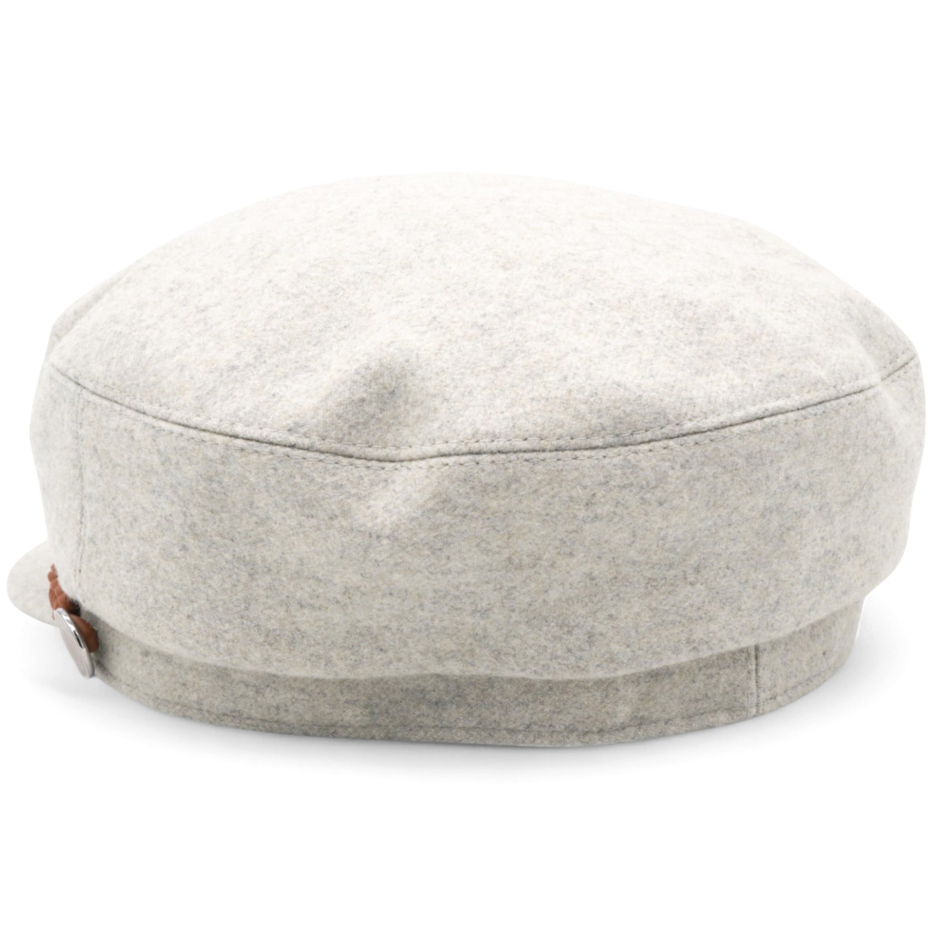 Hermes Cashmere Swift Womens Deauville Cap Gris Flanelle Gold Size58 