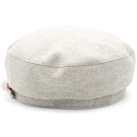 Hermes Cashmere Swift Womens Deauville Cap Gris Flanelle Gold Size58 