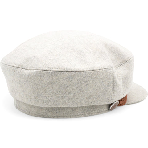 Hermes Cashmere Swift Womens Deauville Cap Gris Flanelle Gold Size58 