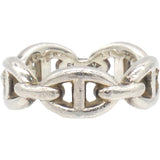 Hermes Chaine D'Ancre Silver 925 Fashion No Stone Band Ring Silver Size51 