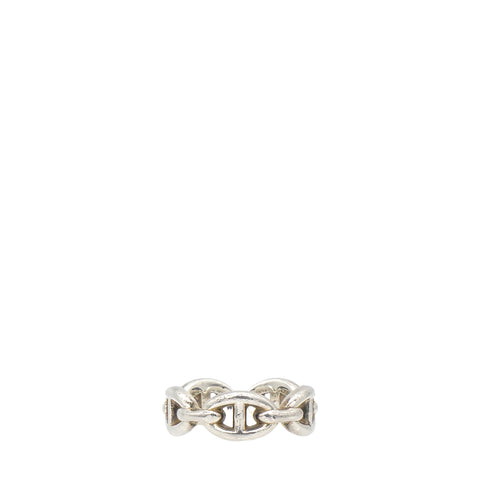 Hermes Chaine D'Ancre Silver 925 Fashion No Stone Band Ring Silver Size51 