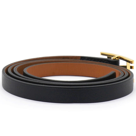 Hermes Chamonix Behapi Double Tour Bracelet Black Fauve 