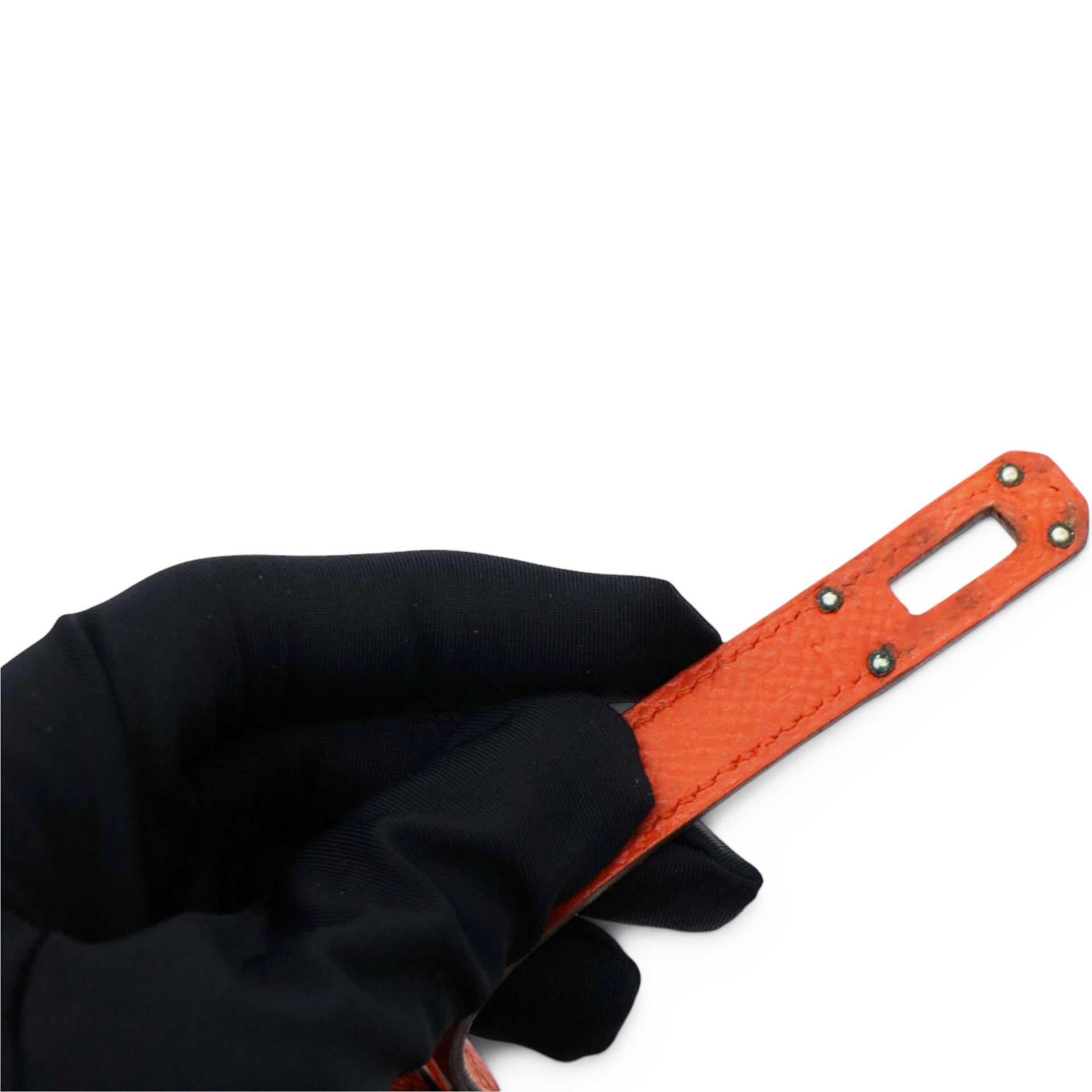 Hermes Chevre Mysore Kelly Longue Wallet Orange 