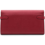 Hermes Chevre Mysore Kelly Longue Wallet Rouge Casaque 