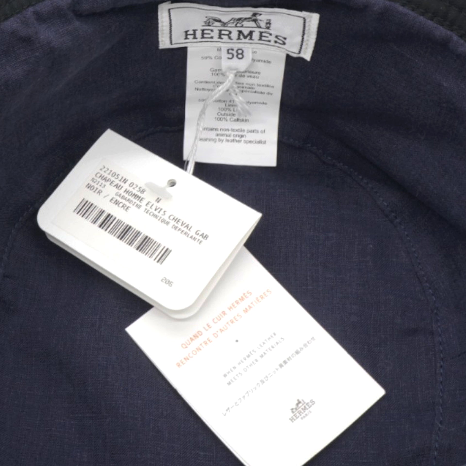 Hermes Elvis Cheval Bucket Hat Size58 