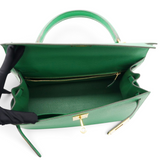 Hermes Epsom Kelly Sellier 28 Vert Vertigo 