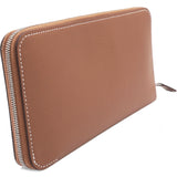 Hermes Gold Epsom Leather Silk'in Zip Around Wallet 