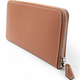Hermes Gold Epsom Leather Silk'in Zip Around Wallet 