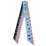 Hermes Harnais en Rosace Twilly Bleu Moyen Orange Vert