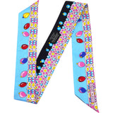 Hermes Harnais en Rosace Twilly Bleu Moyen Orange Vert