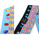 Hermes Harnais en Rosace Twilly Bleu Moyen Orange Vert