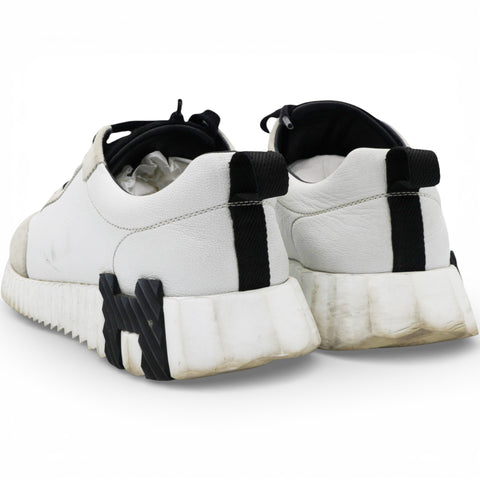 Hermes Ivory and Black H Bouncing Sneaker Size38 