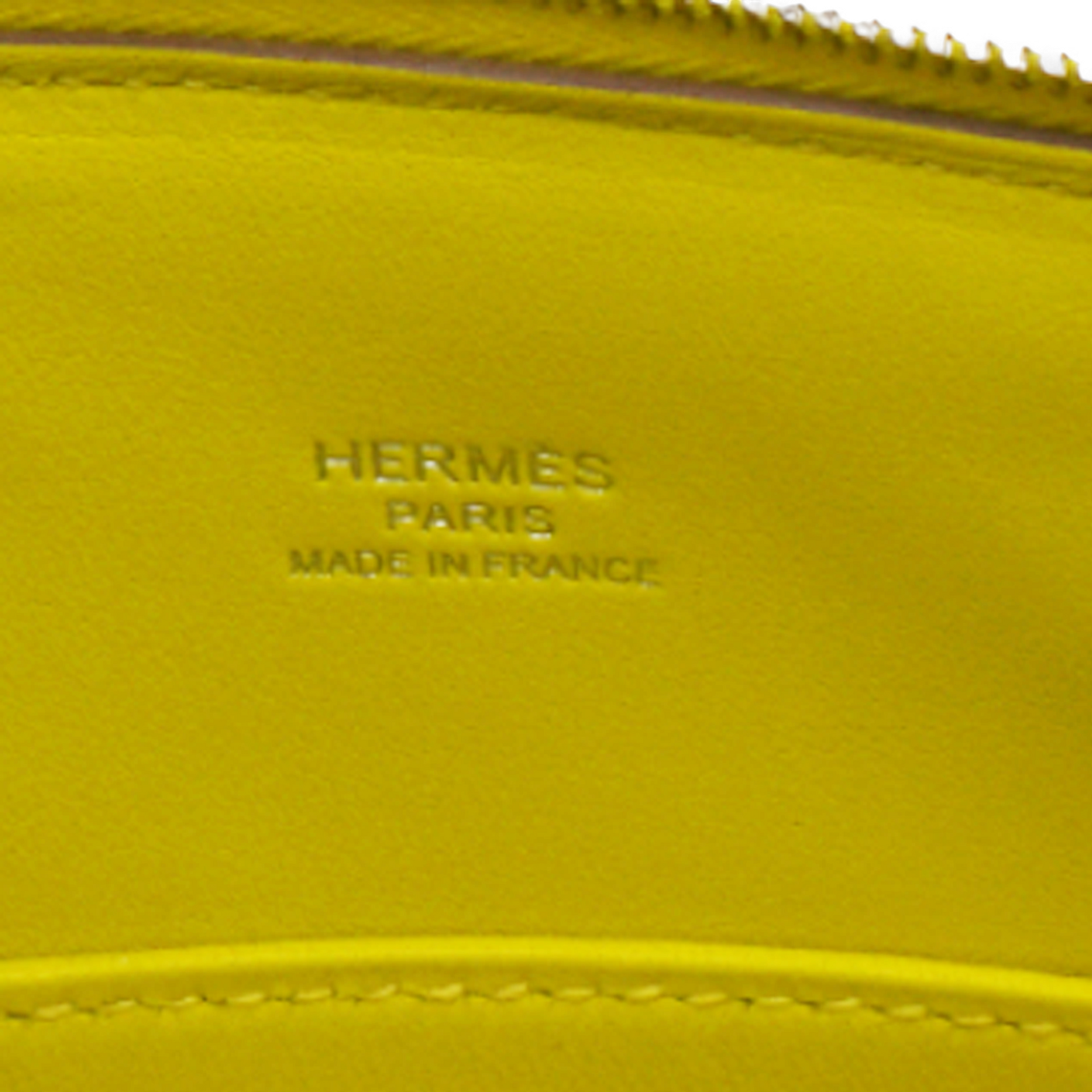 Hermes Lime Mini 1923 Bolide of Chevre Leather with Palladium Hardware 