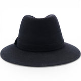 Hermes Mens Black Rabbit Felt Fedora Hat Size61 