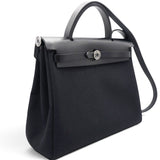 Hermes Military Toile Vache Hunter Herbag Zip PM 31 Black 
