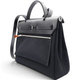 Hermes Military Toile Vache Hunter Herbag Zip PM 31 Black 